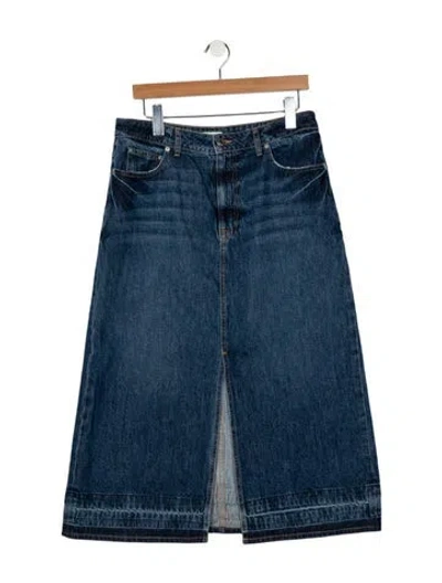 Pre-owned Simkhai Midi Length Skirt In Blue