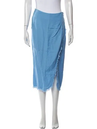 Pre-owned Simkhai Midi Length Skirt In Blue/white