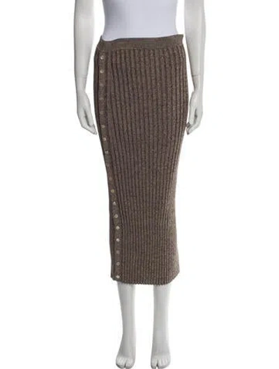 Pre-owned Simkhai Midi Length Skirt In Brown