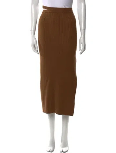 Pre-owned Simkhai Midi Length Skirt In Brown