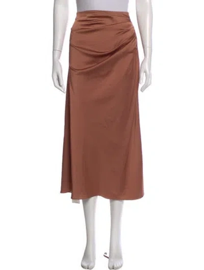 Pre-owned Simkhai Midi Length Skirt In Brown