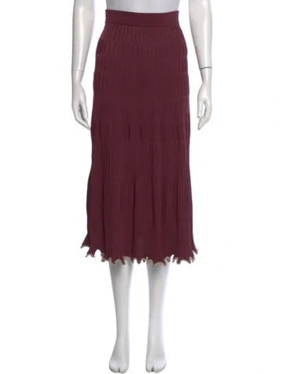 Pre-owned Simkhai Midi Length Skirt In Burgundy