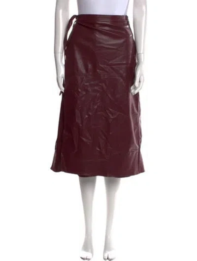 Pre-owned Simkhai Midi Length Skirt In Burgundy