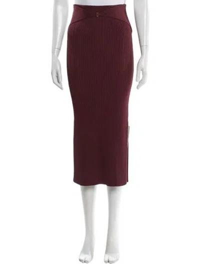 Pre-owned Simkhai Midi Length Skirt In Burgundy