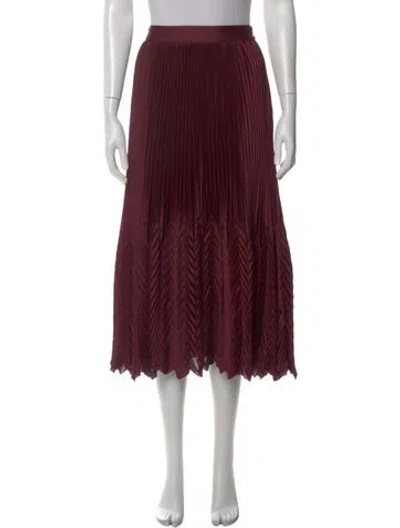 Pre-owned Simkhai Midi Length Skirt In Burgundy