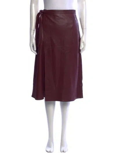 Pre-owned Simkhai Midi Length Skirt In Burgundy