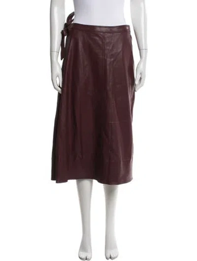Pre-owned Simkhai Midi Length Skirt In Burgundy