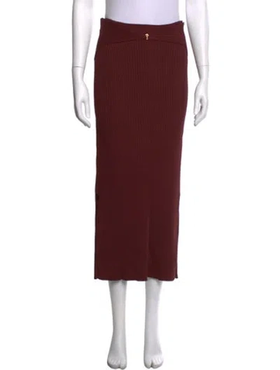 Pre-owned Simkhai Midi Length Skirt In Burgundy
