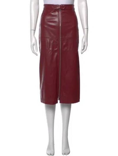 Pre-owned Simkhai Midi Length Skirt In Burgundy