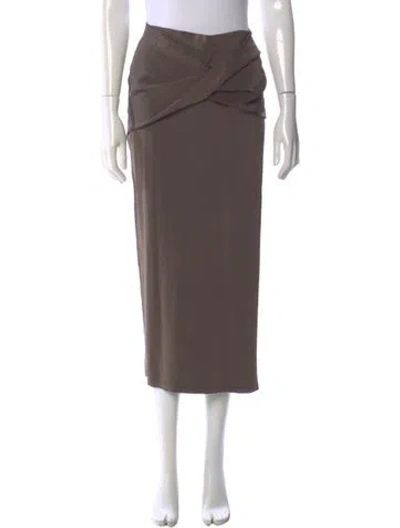Pre-owned Simkhai Midi Length Skirt In Green