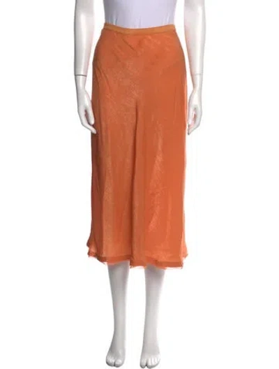 Pre-owned Simkhai Midi Length Skirt In Orange