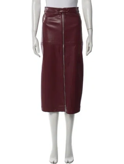Pre-owned Simkhai Midi Length Skirt In Red