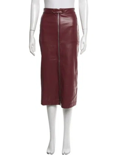 Pre-owned Simkhai Midi Length Skirt W/ Tags In Burgundy