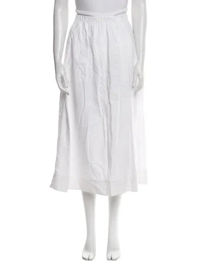 Pre-owned Simkhai Midi Length Skirt In White
