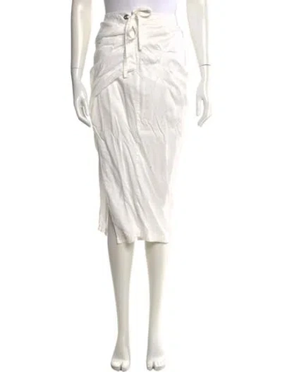 Pre-owned Simkhai Midi Length Skirt In White