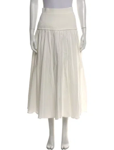 Pre-owned Simkhai Midi Length Skirt In White
