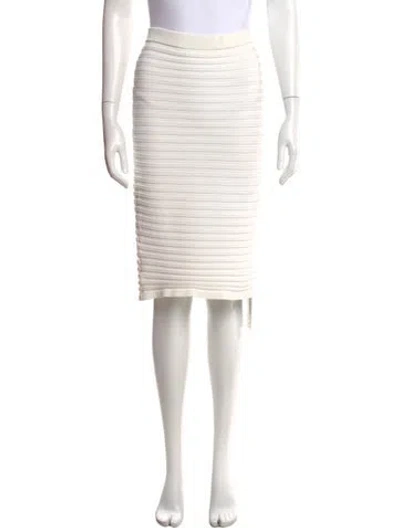 Pre-owned Simkhai Midi Length Skirt In White