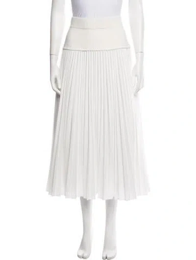 Pre-owned Simkhai Midi Length Skirt In White