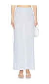 Simkhai Nicky Knit Midi Skirt In Baby Blue
