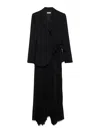 Simkhai Helena Pleated Crepe And Chiffon Midi Dress In Black