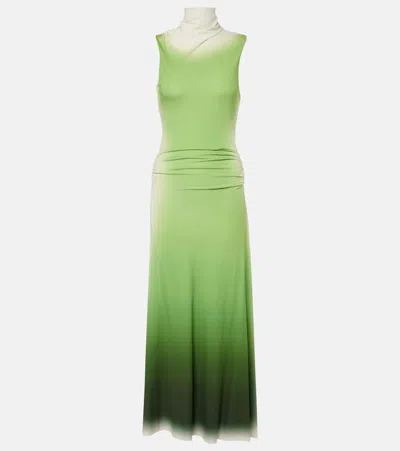 Simkhai Midikleid Aldina Aus Jersey In Green