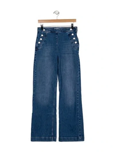 Pre-owned Simkhai Mid-rise Flared Jeans In Blue