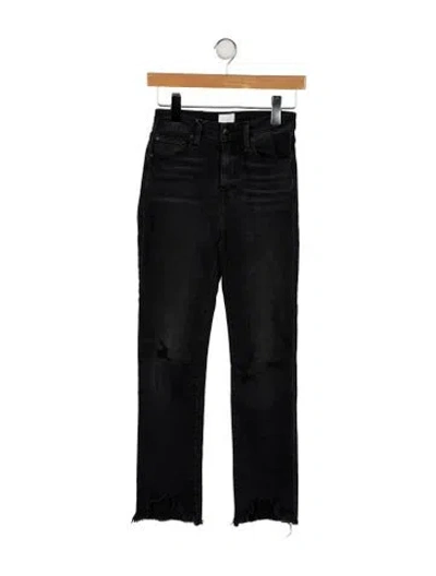 Pre-owned Simkhai Mid-rise Straight Leg Jeans In Black
