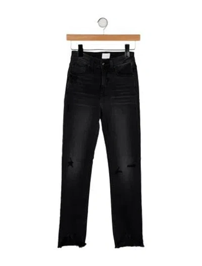 Pre-owned Simkhai Mid-rise Straight Leg Jeans In Black
