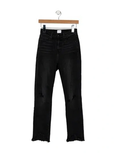 Pre-owned Simkhai Mid-rise Straight Leg Jeans In Black