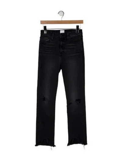 Pre-owned Simkhai Mid-rise Straight Leg Jeans In Black