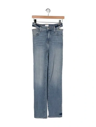 Pre-owned Simkhai Mid-rise Straight Leg Jeans In Blue