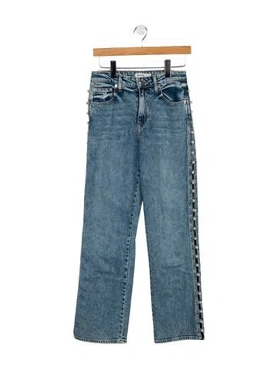 Pre-owned Simkhai Mid-rise Straight Leg Jeans In Blue