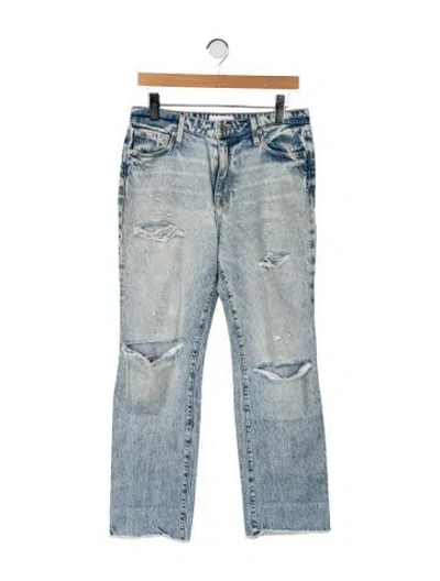 Pre-owned Simkhai Mid-rise Straight Leg Jeans In Blue