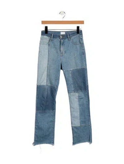 Pre-owned Simkhai Mid-rise Straight Leg Jeans In Blue