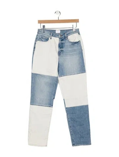 Pre-owned Simkhai Mid-rise Straight Leg Jeans In Blue