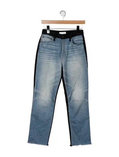 Pre-owned Simkhai Mid-rise Straight Leg Jeans In Blue