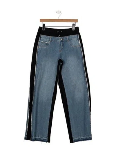 Pre-owned Simkhai Mid-rise Straight Leg Jeans In Blue