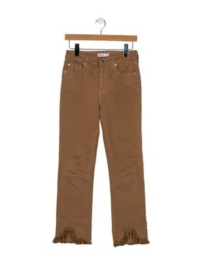 Pre-owned Simkhai Mid-rise Straight Leg Jeans In Brown