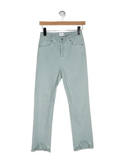 Pre-owned Simkhai Mid-rise Straight Leg Jeans In Green