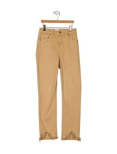 Pre-owned Simkhai Mid-rise Straight Leg Jeans In Neutral