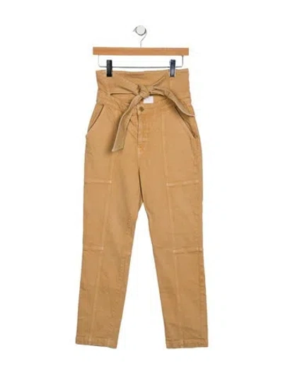Pre-owned Simkhai Mid-rise Straight Leg Jeans In Neutral