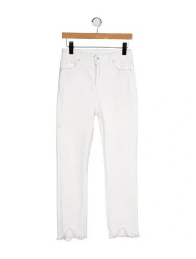 Pre-owned Simkhai Mid-rise Straight Leg Jeans In White
