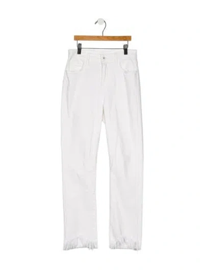 Pre-owned Simkhai Mid-rise Straight Leg Jeans In White