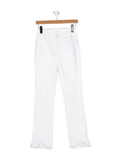 Pre-owned Simkhai Mid-rise Straight Leg Jeans In White