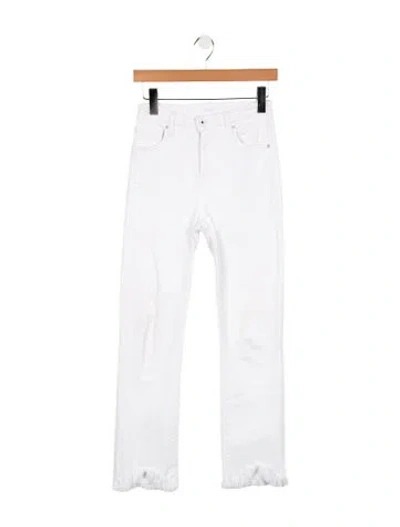 Pre-owned Simkhai Mid-rise Straight Leg Jeans In White