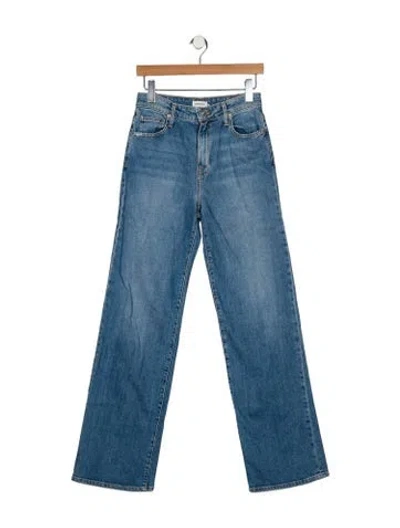Pre-owned Simkhai Mid-rise Wide Leg Jeans In Blue