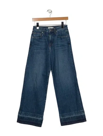 Pre-owned Simkhai Mid-rise Wide Leg Jeans In Blue
