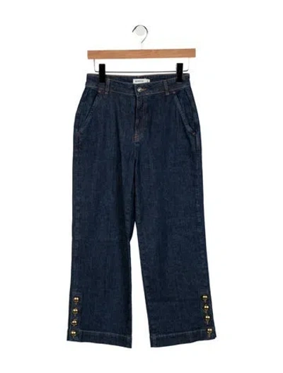 Pre-owned Simkhai Mid-rise Wide Leg Jeans In Blue