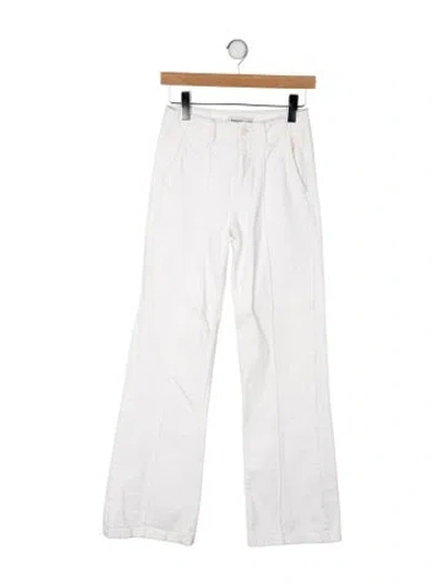 Pre-owned Simkhai Mid-rise Wide Leg Jeans In White