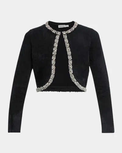 Simkhai Mika Embellished Cropped Jacket In Black